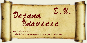 Dejana Udovičić vizit kartica